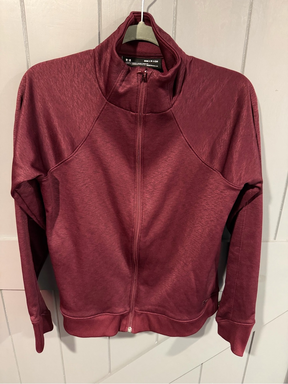 Under Armour Women’s Burgundy Full-Zip Bomber Jacket